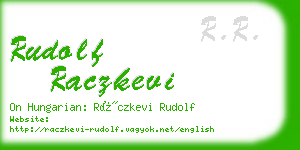 rudolf raczkevi business card